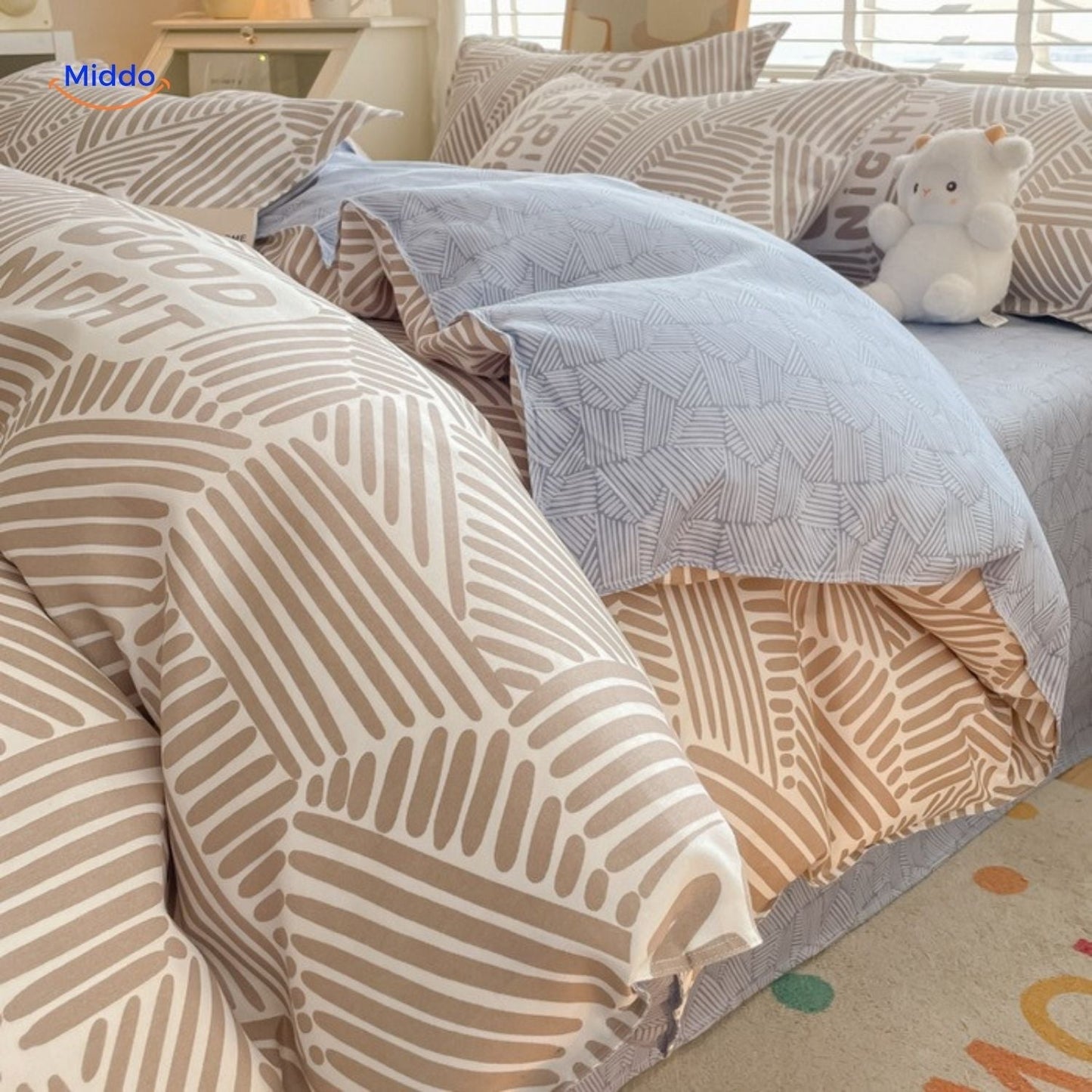 CottonNest™ | Linge de Lit Confortable pour Maman & Bébé, Set 4 Pièces