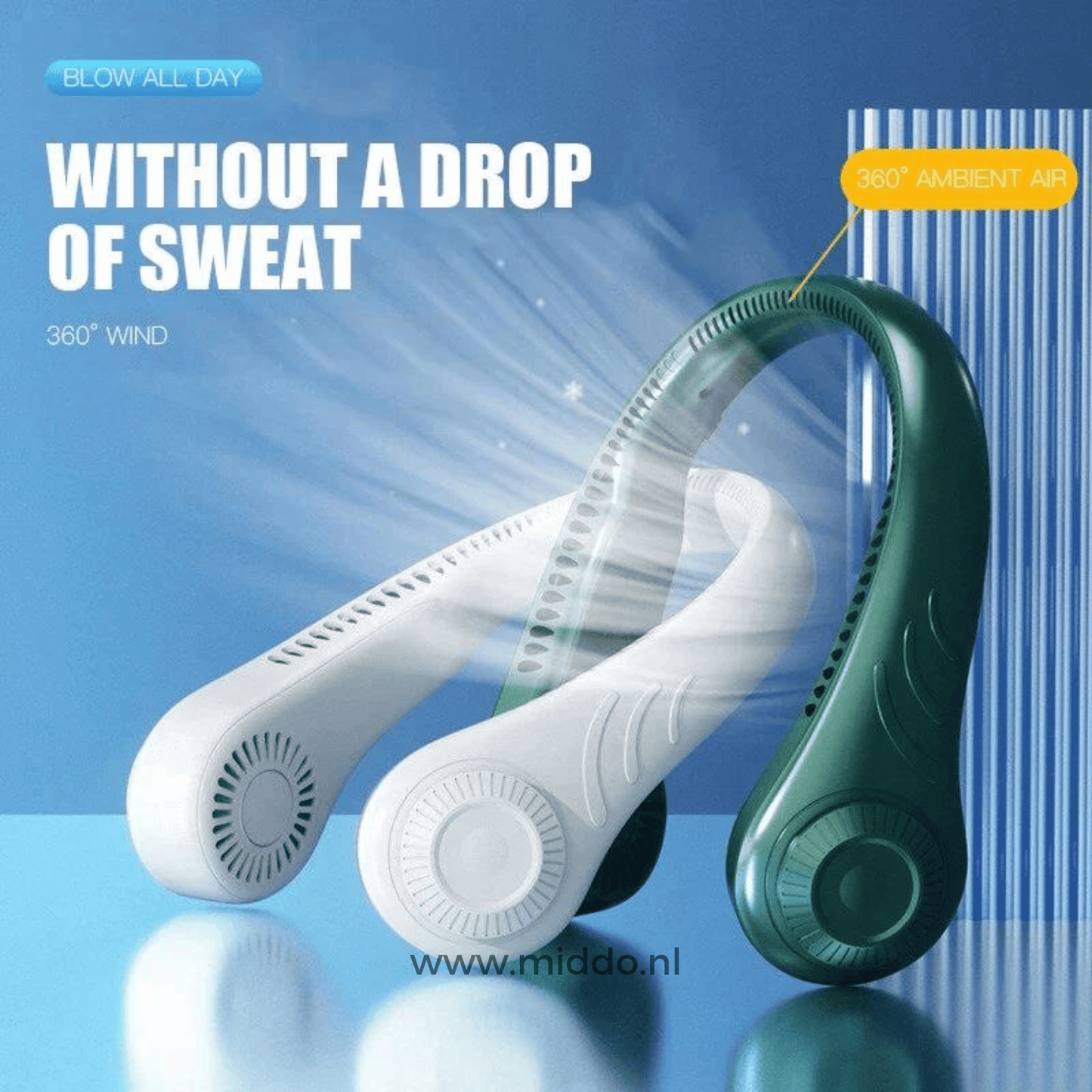 NekFan™ - Ventilateur de Cou Rechargeable Portable pour un Refroidissement Instantané !