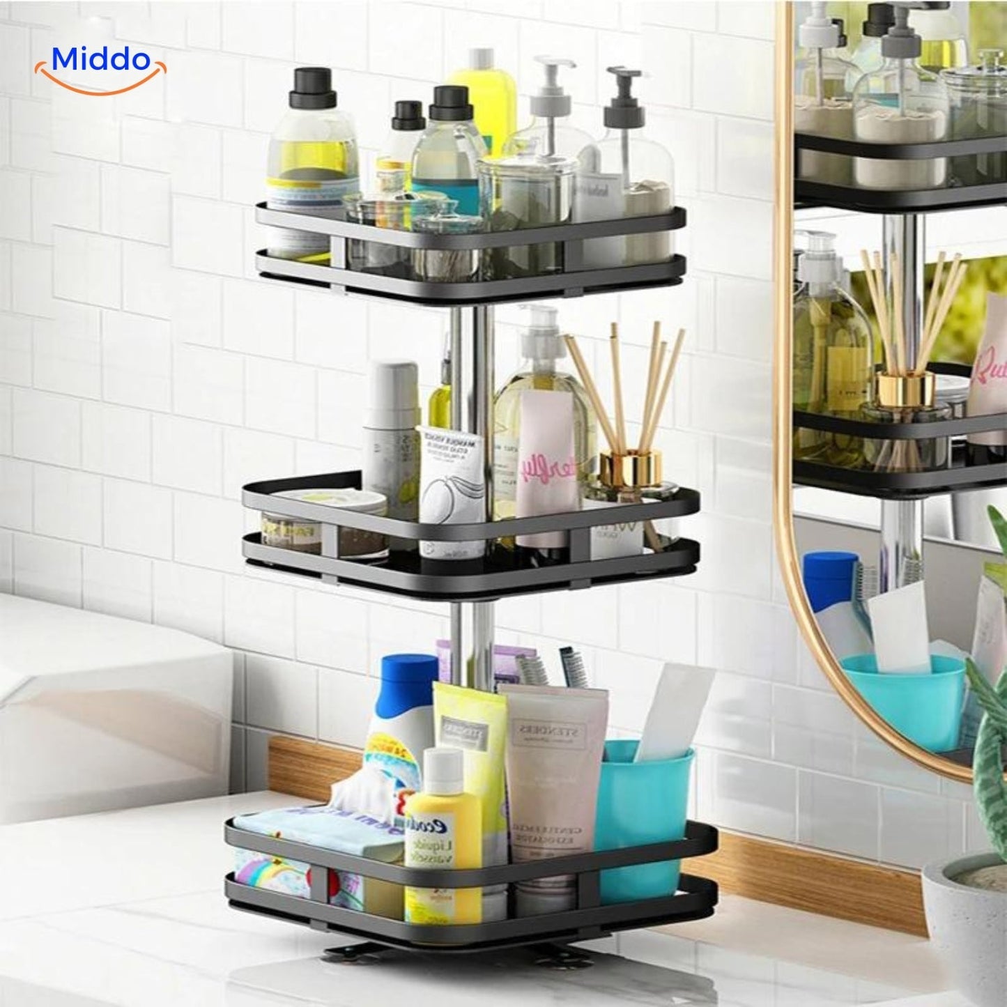 SpinStore™ 360° Étagère Rotative - Pour une Maison Rangée et Élégante !