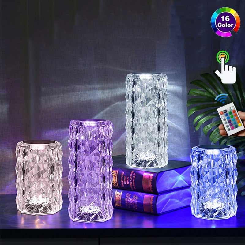 Krystal™ Lampe de Table avec 16 Couleurs Personnalisables et Touchpad
