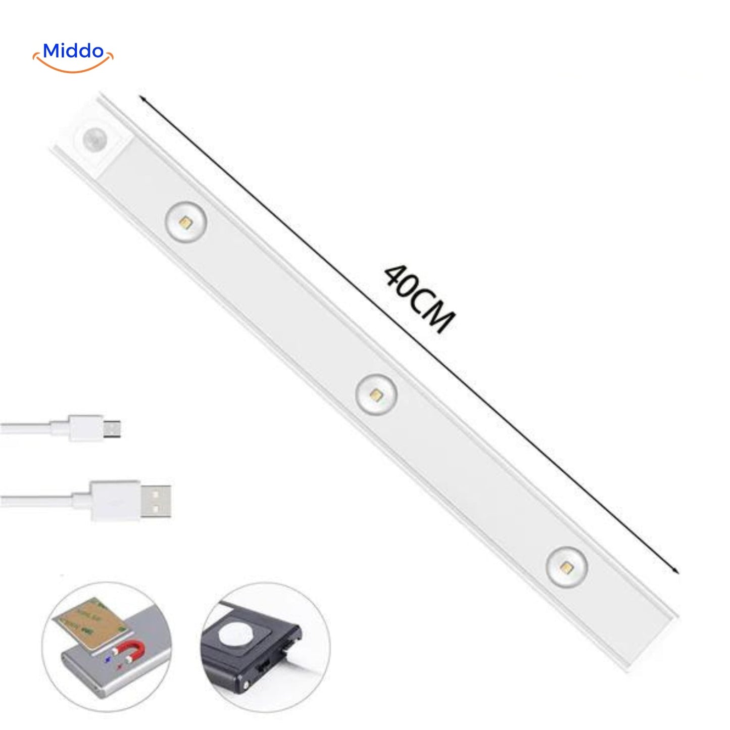 Lumitrack™ USB Lampe de Nuit à Capteur de Mouvement | Design Mince et Sans Fil