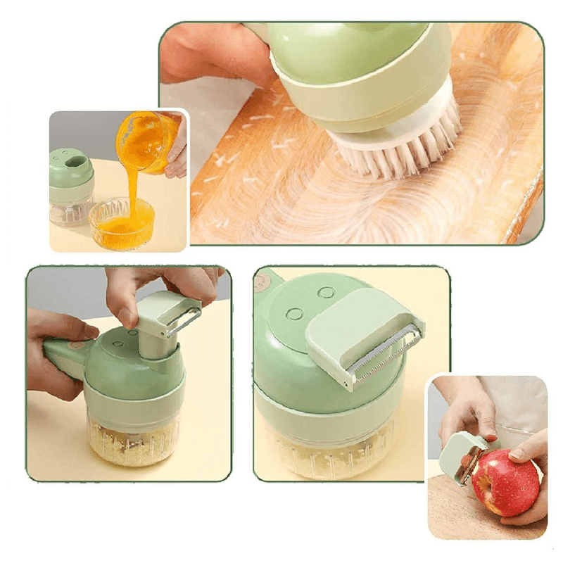 Tyfoon™ 4-en-1 Outil de Cuisine : Coupez, Hachez, Puréez et Nettoyez en Quelques Secondes !