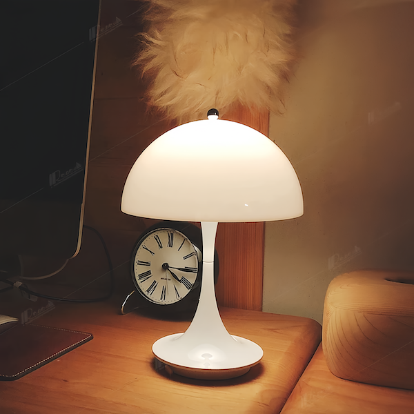 Lampe de Table Petite Forme Champignon Blanc | Élégance Lumineuse
