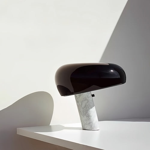 Lampe de Bureau Post-Moderne Élégante en Marbre – Noir, Blanc, Vert, Orange