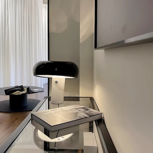 Lampe de Bureau Post-Moderne Élégante en Marbre – Noir, Blanc, Vert, Orange