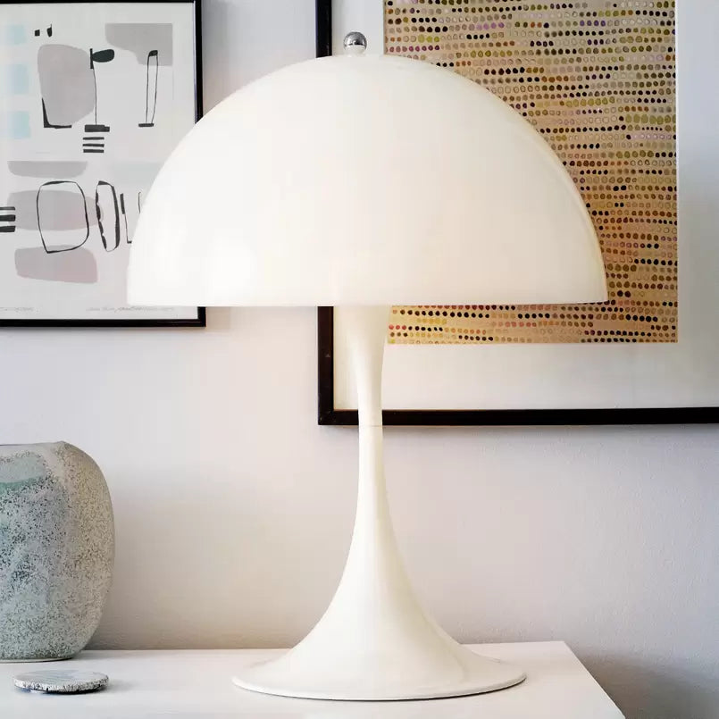 Lampe de Table Petite Forme Champignon Blanc | Élégance Lumineuse