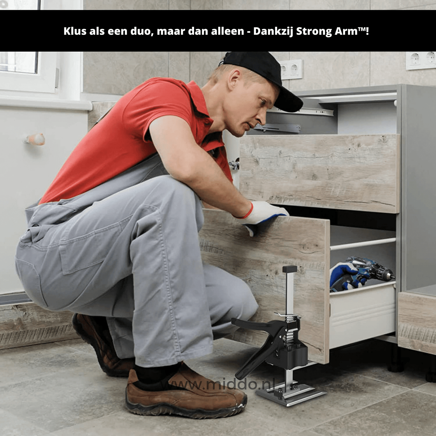 Strong Arm™ Aide au Levage | Prévenez les Douleurs Dorsales avec une Capacité de Charge de 150 kg en Acier Inoxydable Robuste