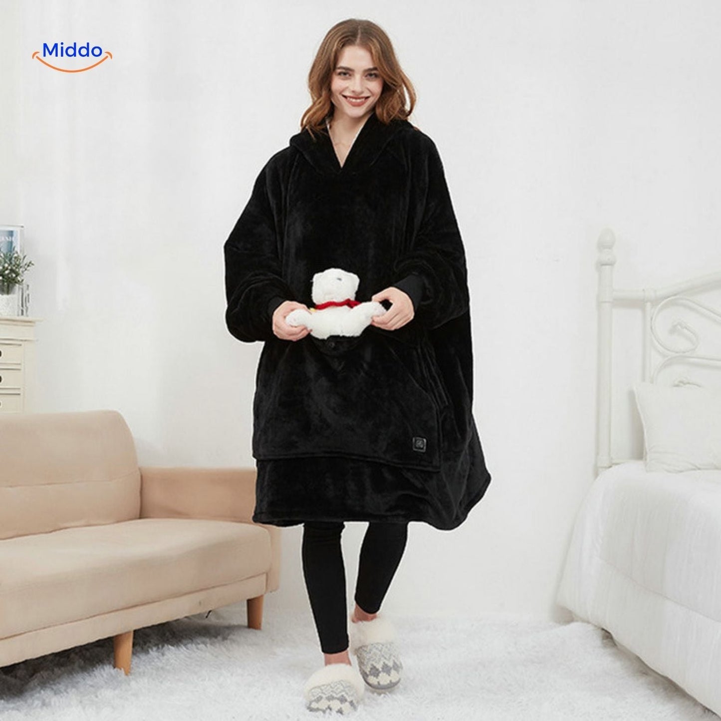 HeatCozy™ Plus | Pull chauffant électrique à 3 zones, rechargeable par USB