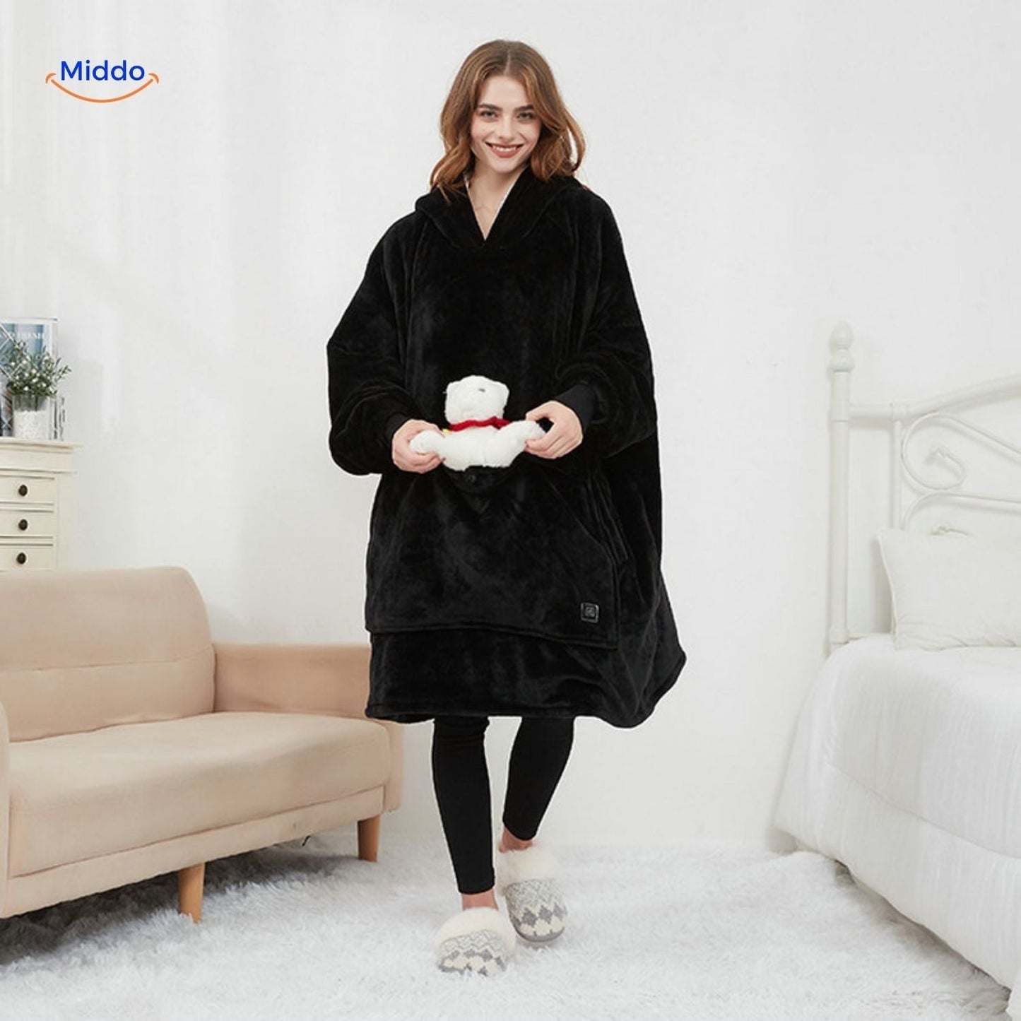 HeatCozy™ Plus | Pull chauffant électrique à 3 zones, rechargeable par USB