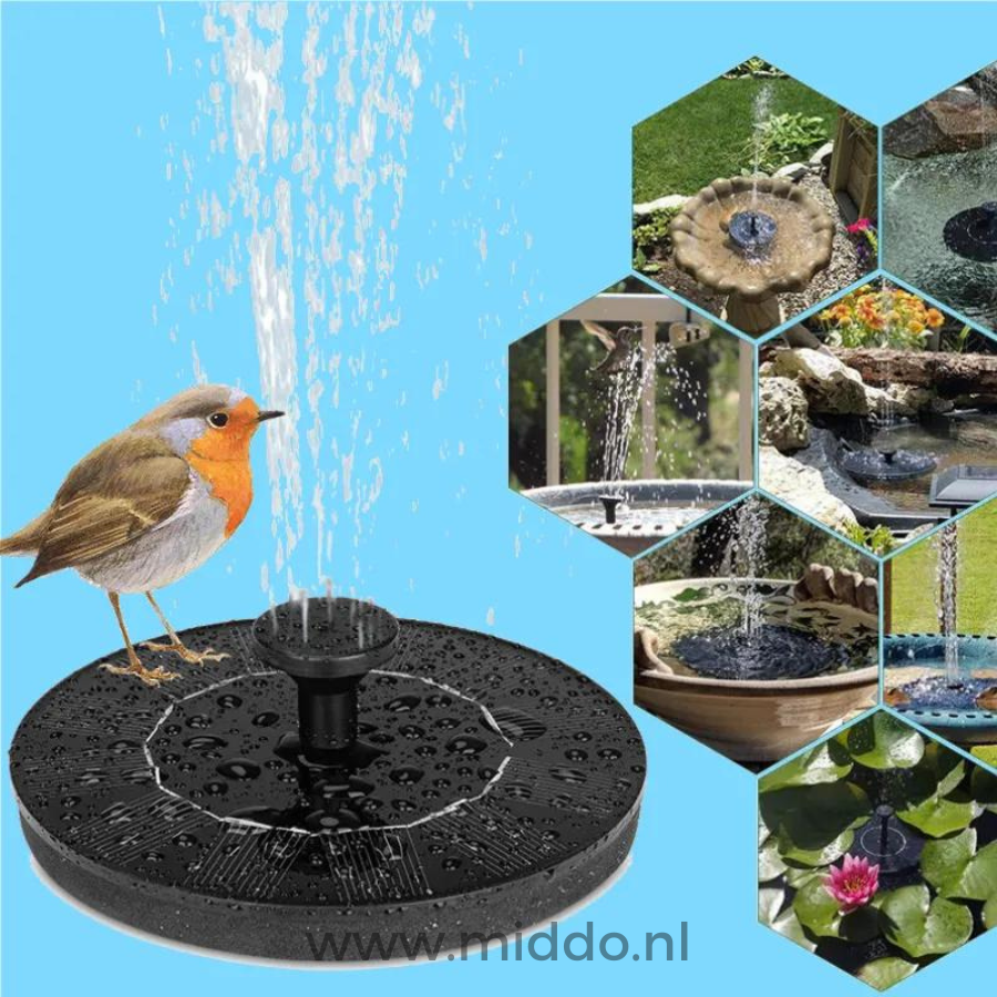 Fontaine écologique pour bassins et étangs avec notre Solar Oasis™