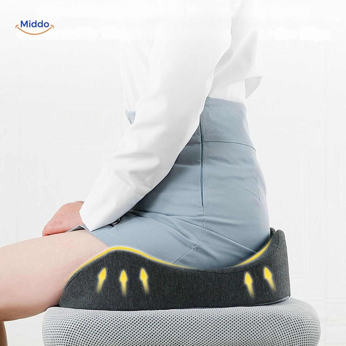 RelaxButt™ Coussin de Siège | Mousse Mémoire Respirante !