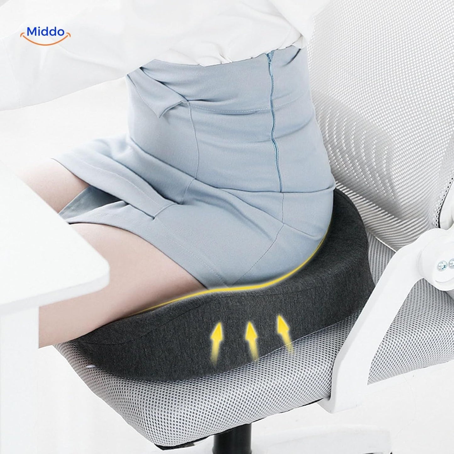RelaxButt™ Coussin de Siège | Mousse Mémoire Respirante !