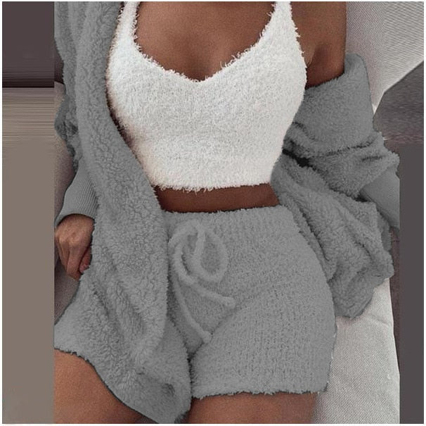 SheCutie™ Ensemble Confort 3 pièces | Chaud et Stylé pour Chaque Occasion