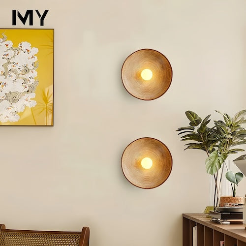 Applique Murale en Bois | Élégance Rustique pour Maison, Hôtel & Auberge