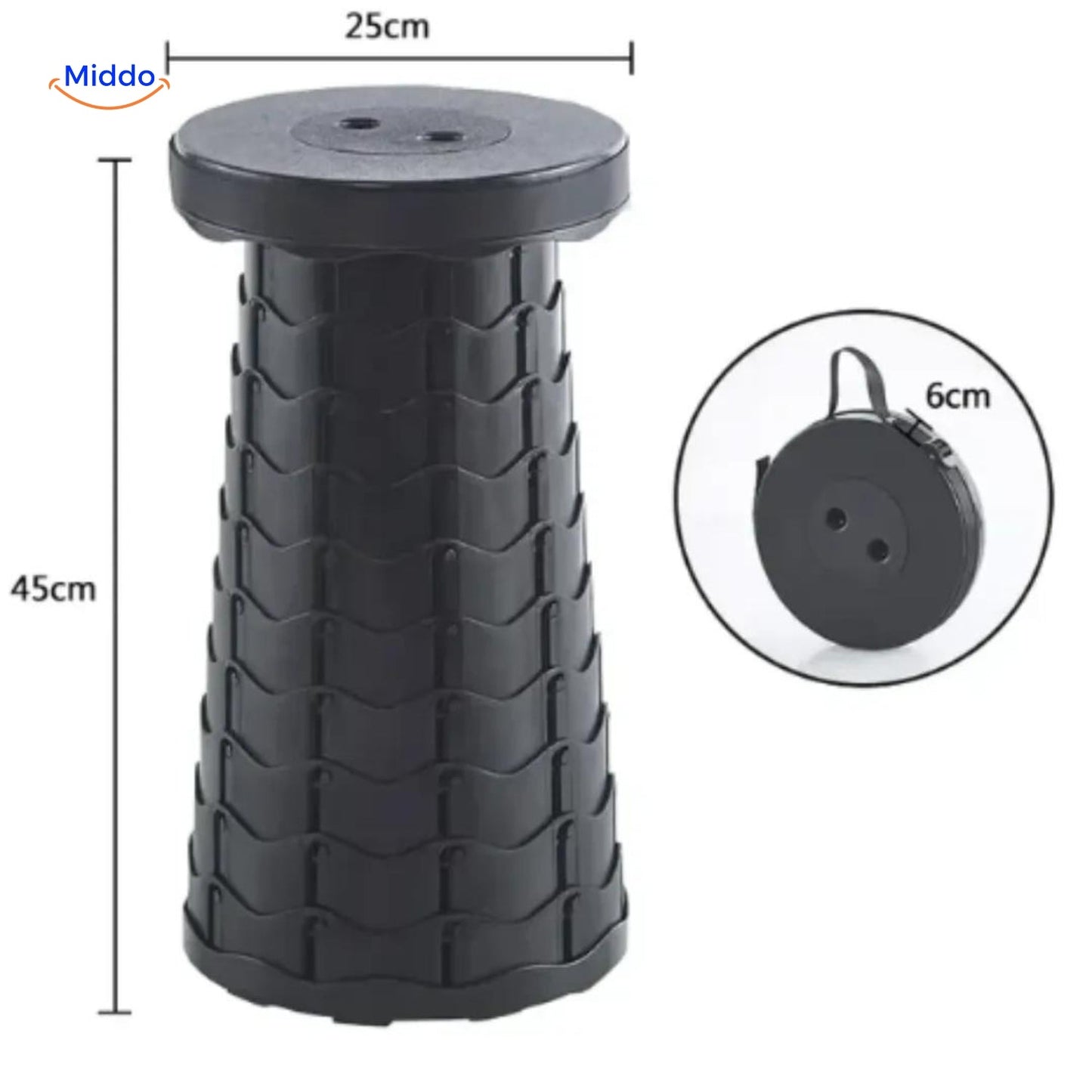 FlexiStool™ Tabouret Télescopique Réglable avec Surface Antidérapante