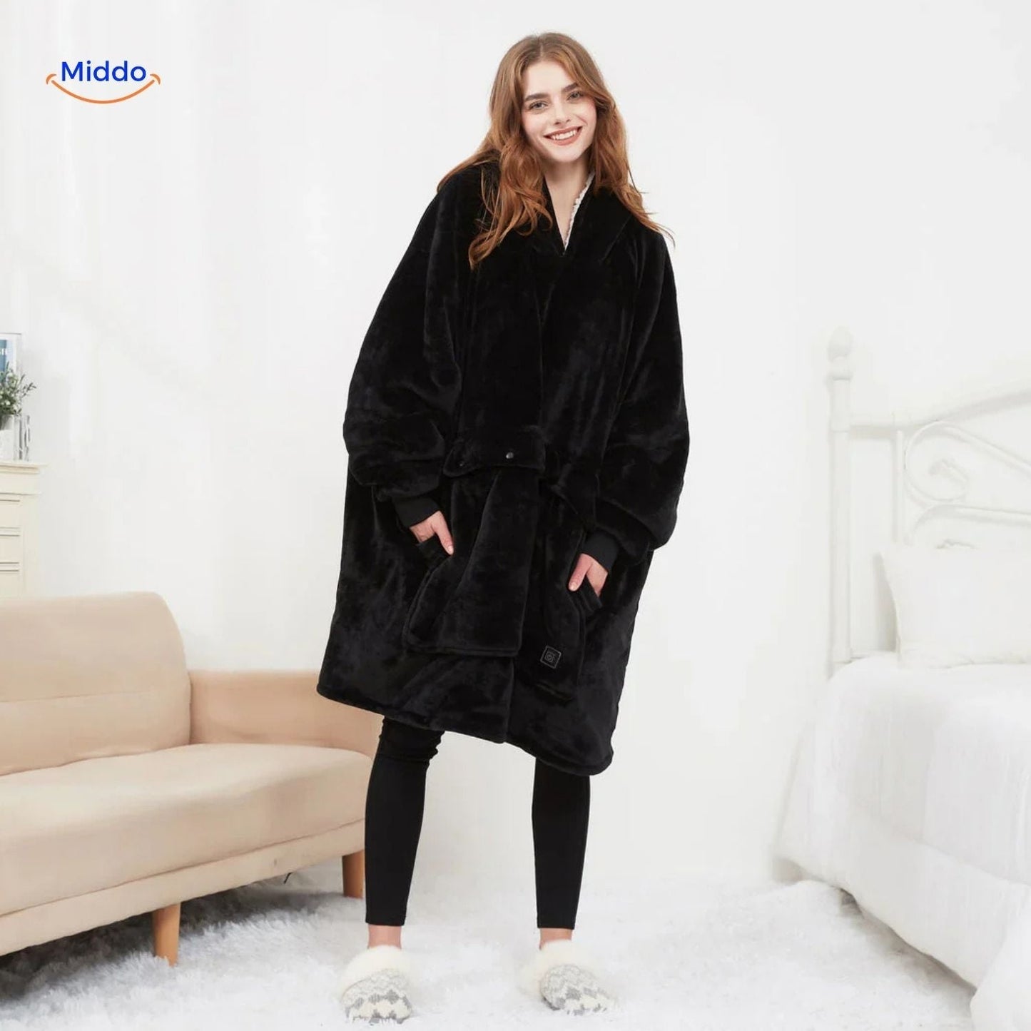 HeatCozy™ Plus | Pull chauffant électrique à 3 zones, rechargeable par USB