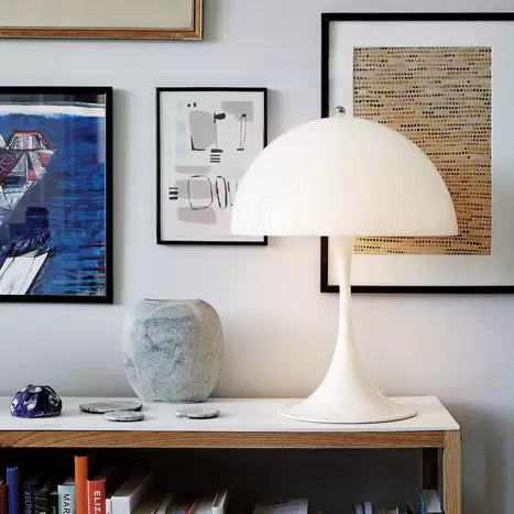 Lampe de Table Petite Forme Champignon Blanc | Élégance Lumineuse