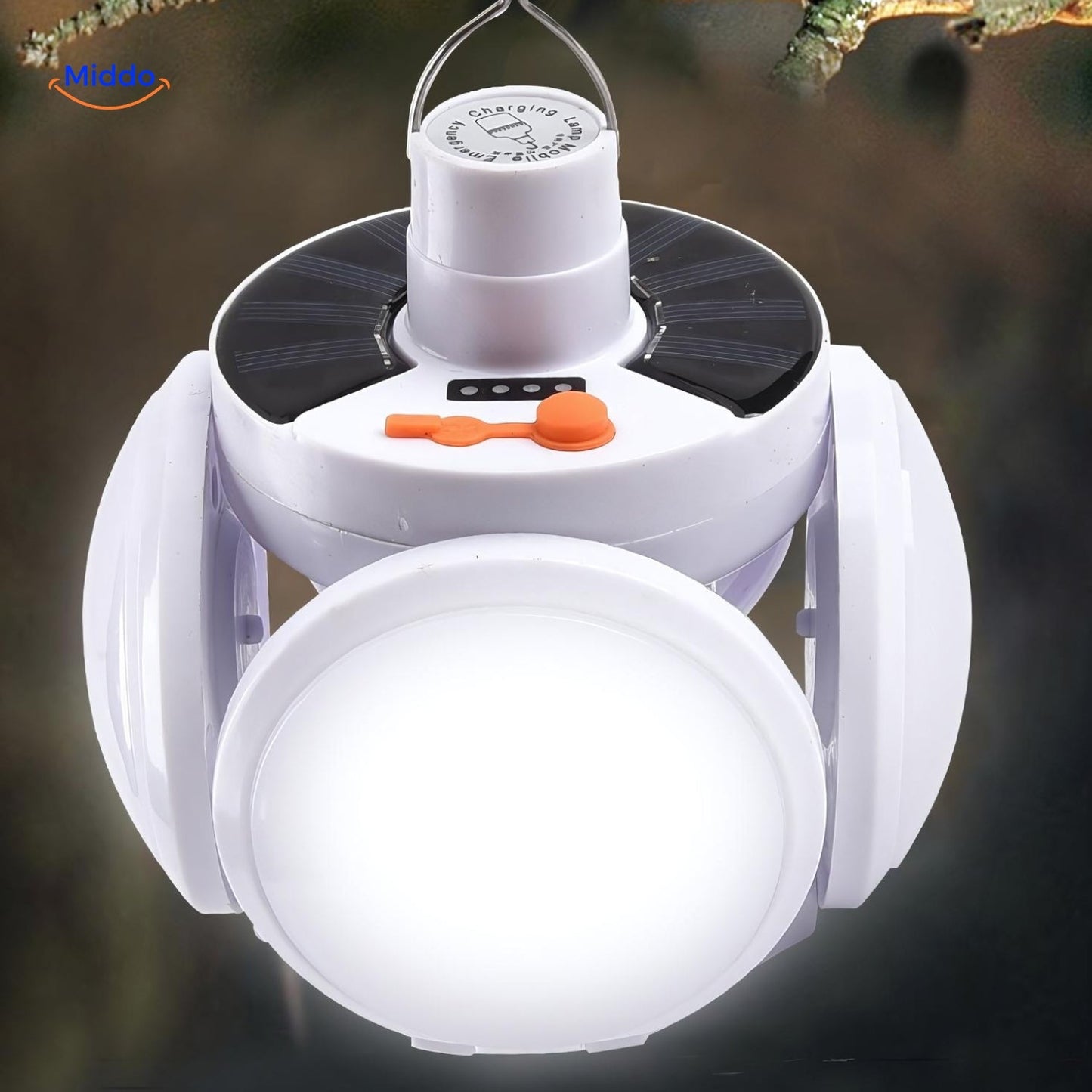 SolarFOLD™ Lampe LED d'extérieur | Portable, Rechargeable par USB et Économique en Énergie