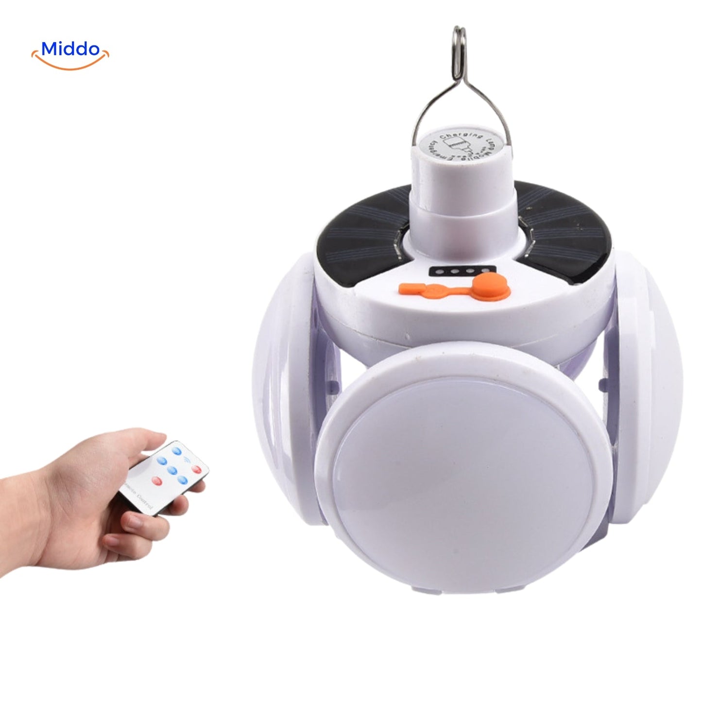 SolarFOLD™ Lampe LED d'extérieur | Portable, Rechargeable par USB et Économique en Énergie