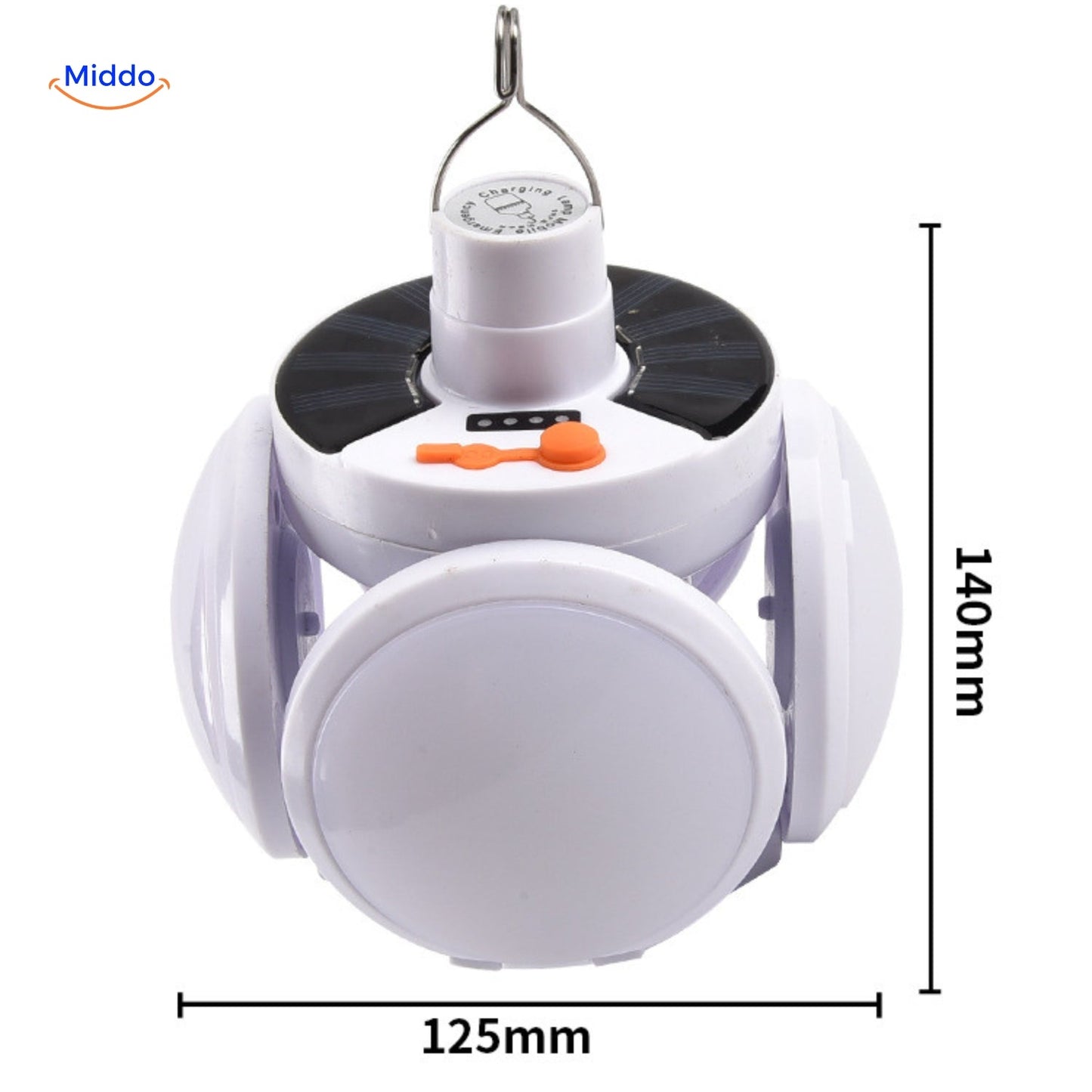 SolarFOLD™ Lampe LED d'extérieur | Portable, Rechargeable par USB et Économique en Énergie