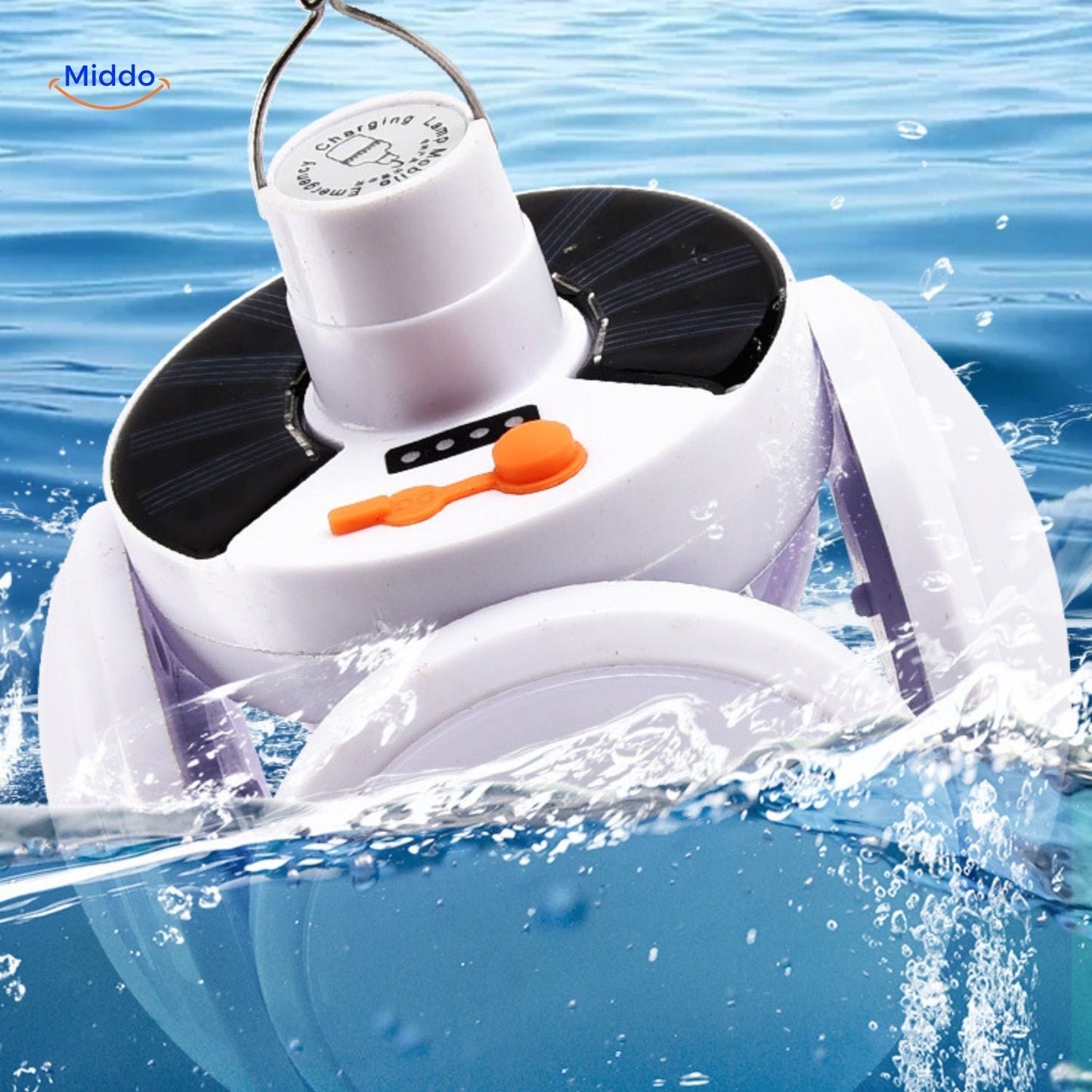 SolarFOLD™ Lampe LED d'extérieur | Portable, Rechargeable par USB et Économique en Énergie