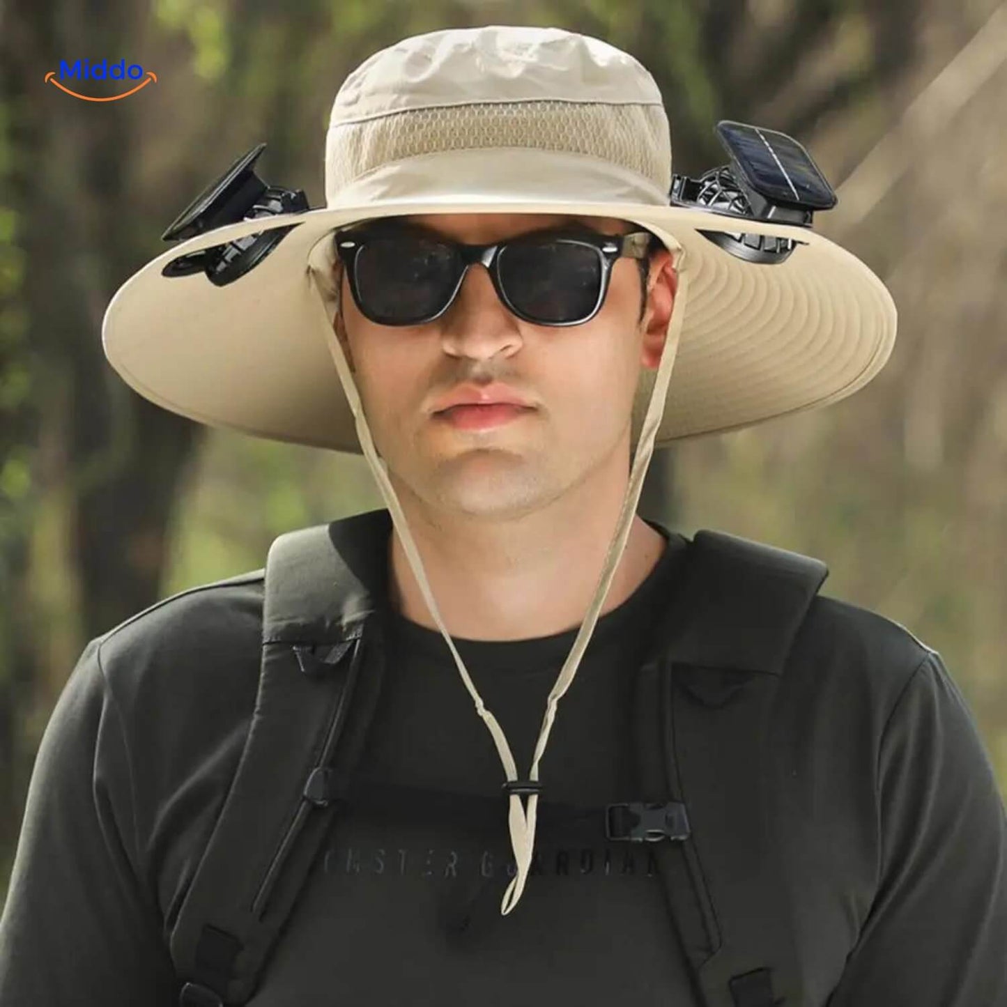 Sunbreeze™ | Chapeau Ventilateur Alimenté par Énergie Solaire avec Large Bord et Confort Anti-Transpiration