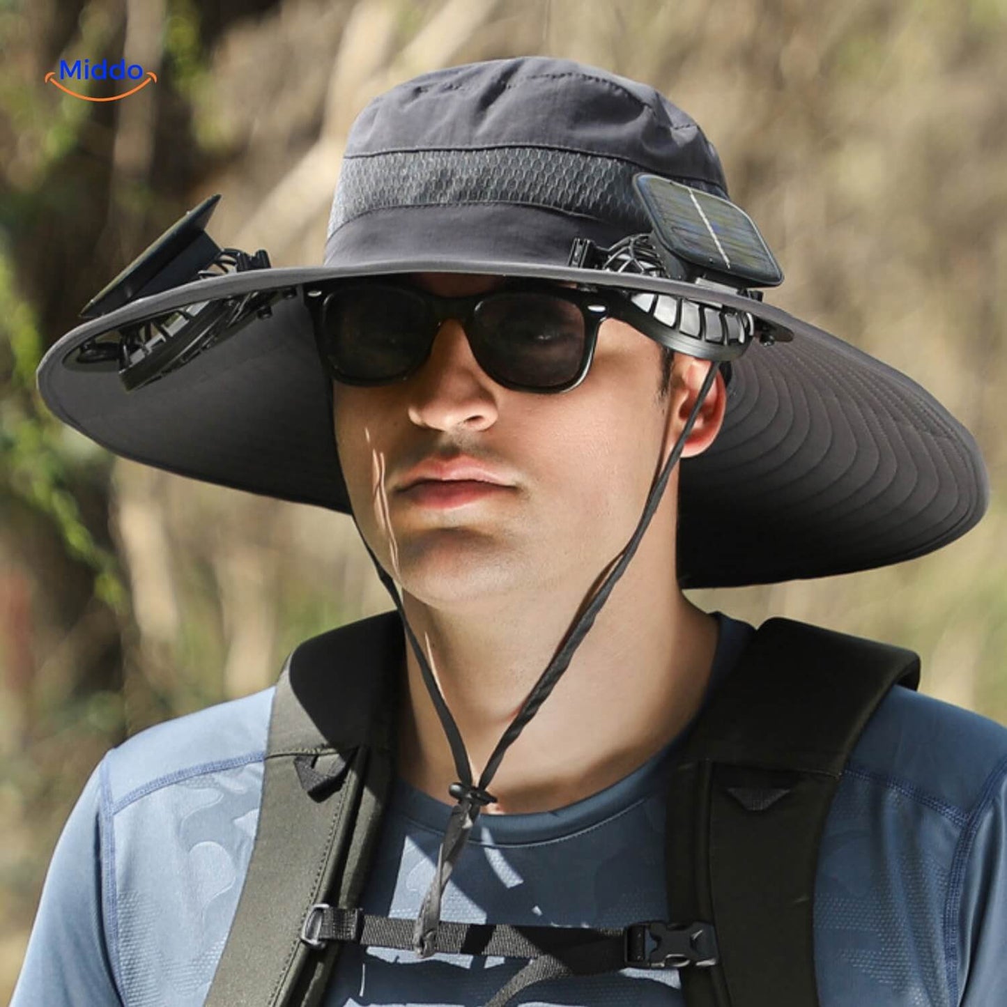 Sunbreeze™ | Chapeau Ventilateur Alimenté par Énergie Solaire avec Large Bord et Confort Anti-Transpiration