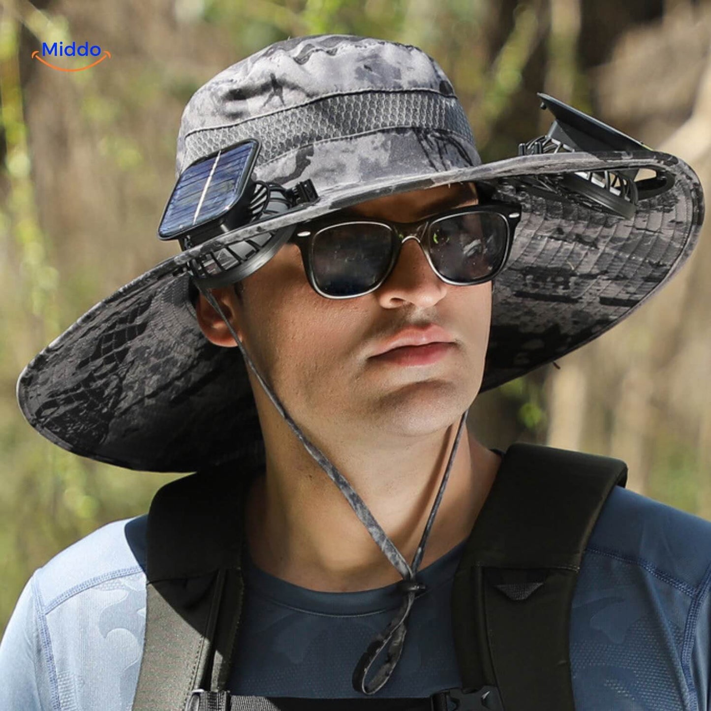 Sunbreeze™ | Chapeau Ventilateur Alimenté par Énergie Solaire avec Large Bord et Confort Anti-Transpiration